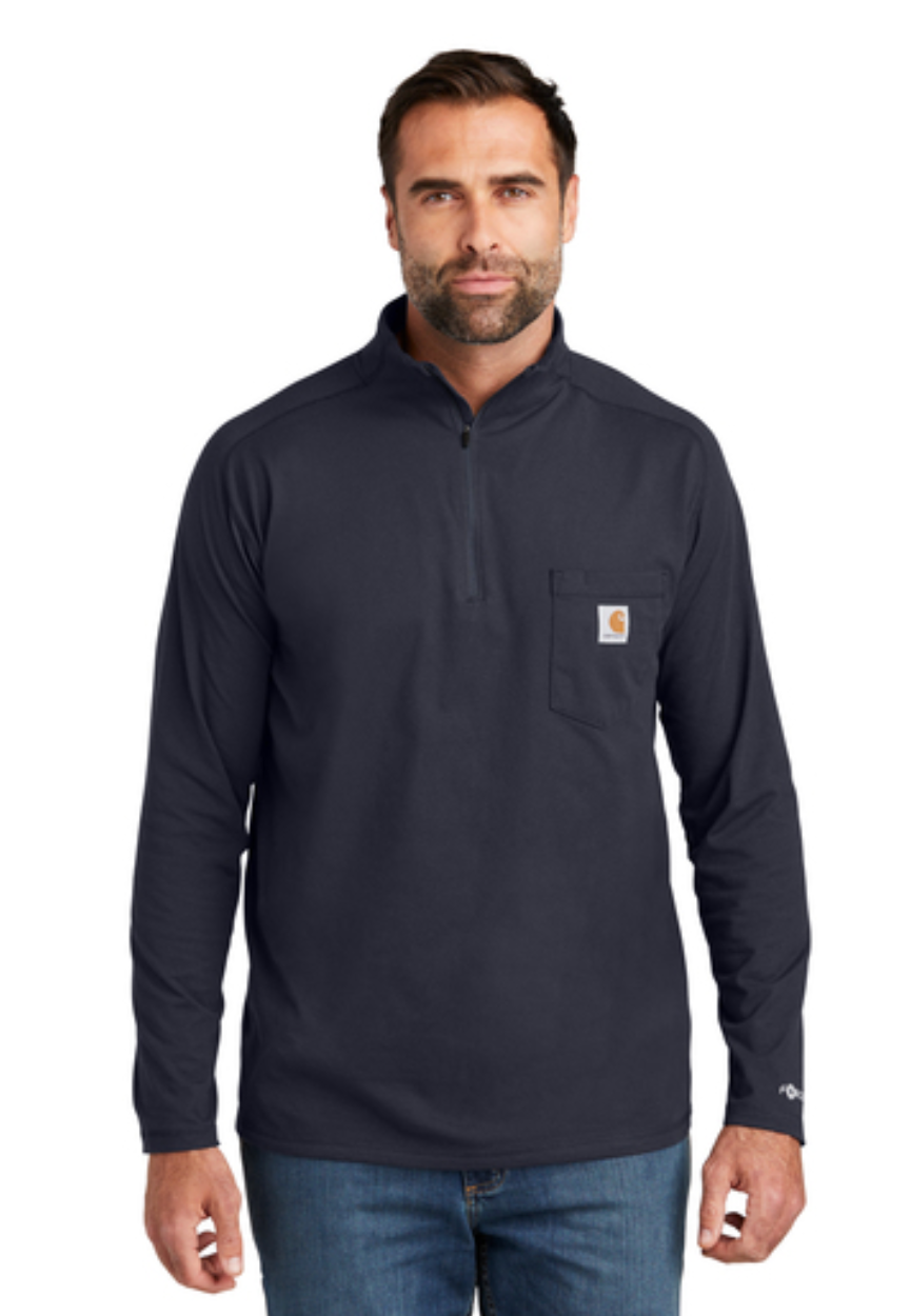 Carharrt Force 1/4 Zip Long Sleeve T Shirt