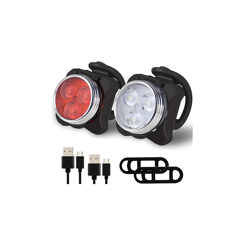 Balhvit Bike Light Set, Super Bright USB Rechargeable Bicycle Lights