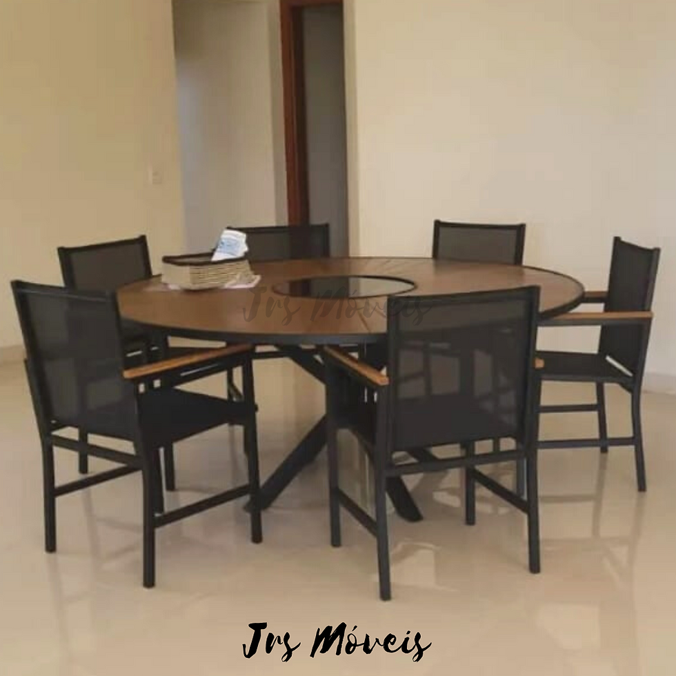 Jogo de mesa Madri com 6 cadeiras Colorado