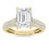Thumbnail: Lab-Grown Emerald Diamond front detailed hidden halo Engagement Ring