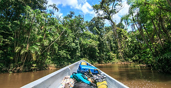 boat in the anavilhanas archipelego