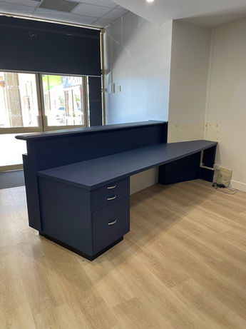 Desk area in Reception Wrapped