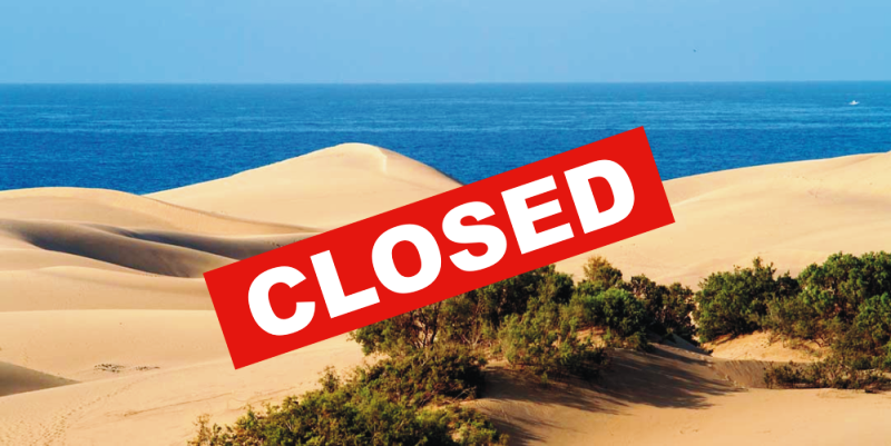 Maspalomas Dunes closed to the public