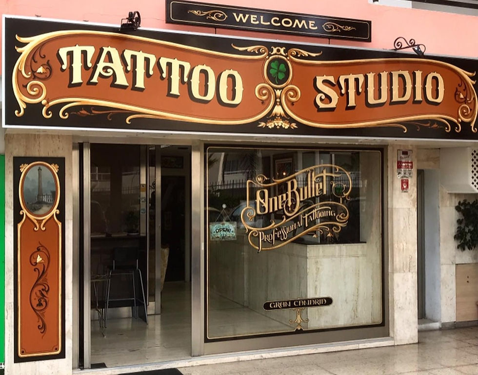 One Bullet Tattoo, tattoo studio Maspalomas by Leo Lauro