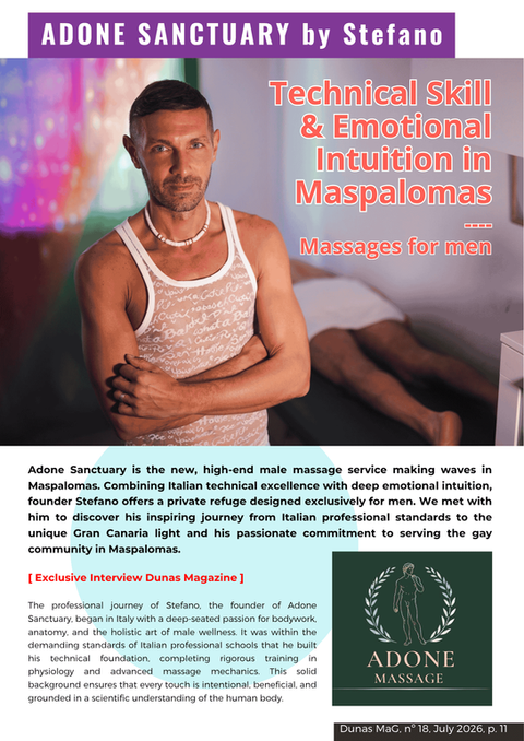 Dunas Magazine, Maspalomas Gay News, nº18 - Summer issue, July 2026