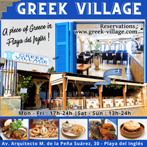 Greek Village is a popular restaurant dedicated to Greek cuisine and traditional specialties located in the heart of Maspalomas, near Yumbo.
