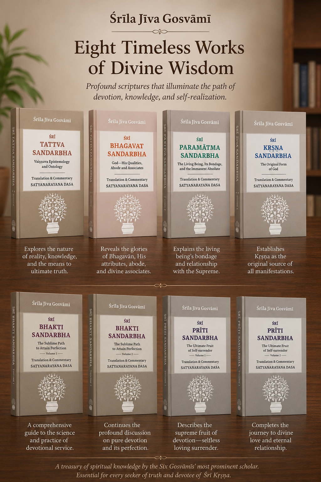 Sri Sat Sandarbhas (8 Vols Set) By Satyanarayana Dasa