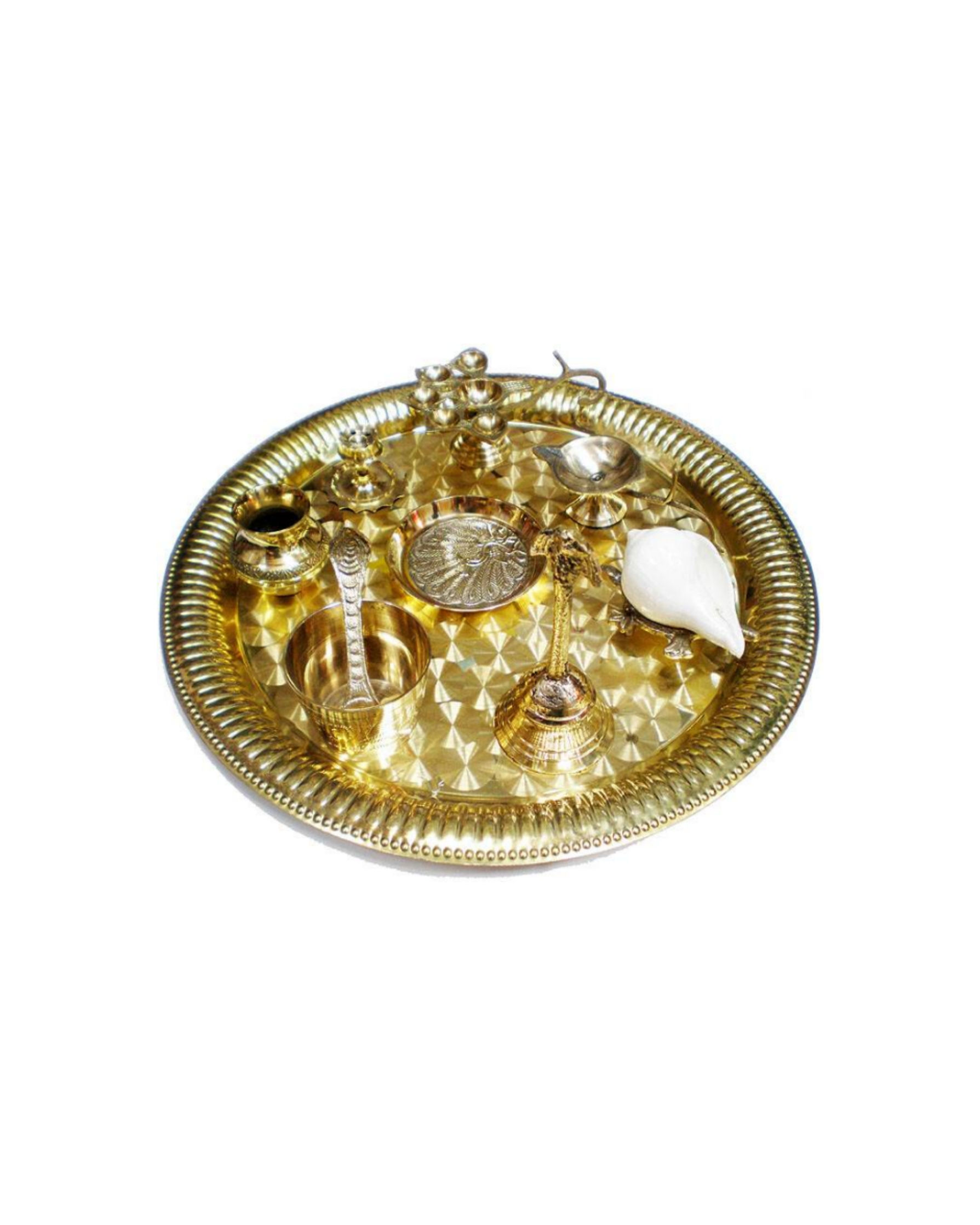 Brass Aarti Set (Small)