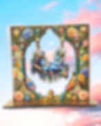 Wooden Little Krishna On Swing