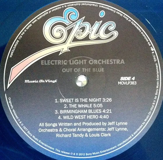 Out Of The Blue Lp 1977 Elo Uk Albums