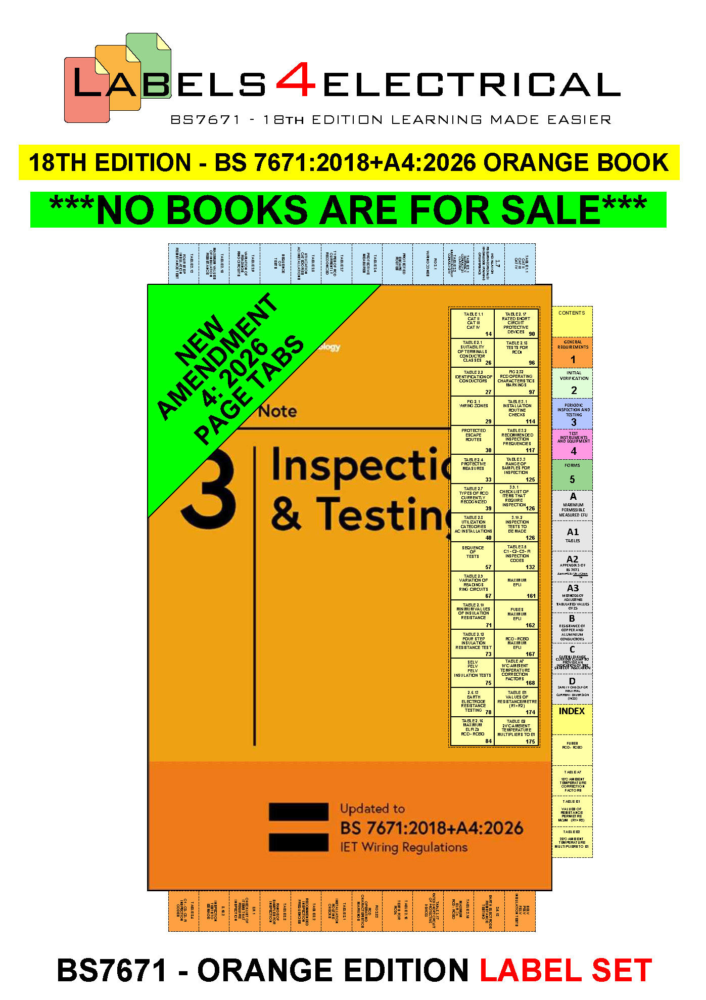 MAX TAB GN3- 2391 ORANGE PAGE TAB LABELS 18th A4:2026