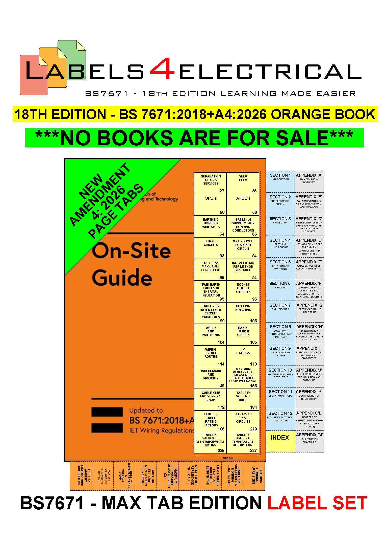 MAX TAB ON-SITE GUIDE ORANGE PAGE TAB LABELS 18th A4:2026