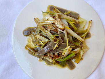蕎麦粉パスタで作る新春パスタ・柚子香る山葵ソース