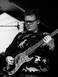 Bassist Sam Roberts playing with British Jam Band Big Sky Orchestra at their monthly live show residency at Dark Horse, performing Original Songs as well as Grateful Dead, Little Feat, and other Jam Band covers. 