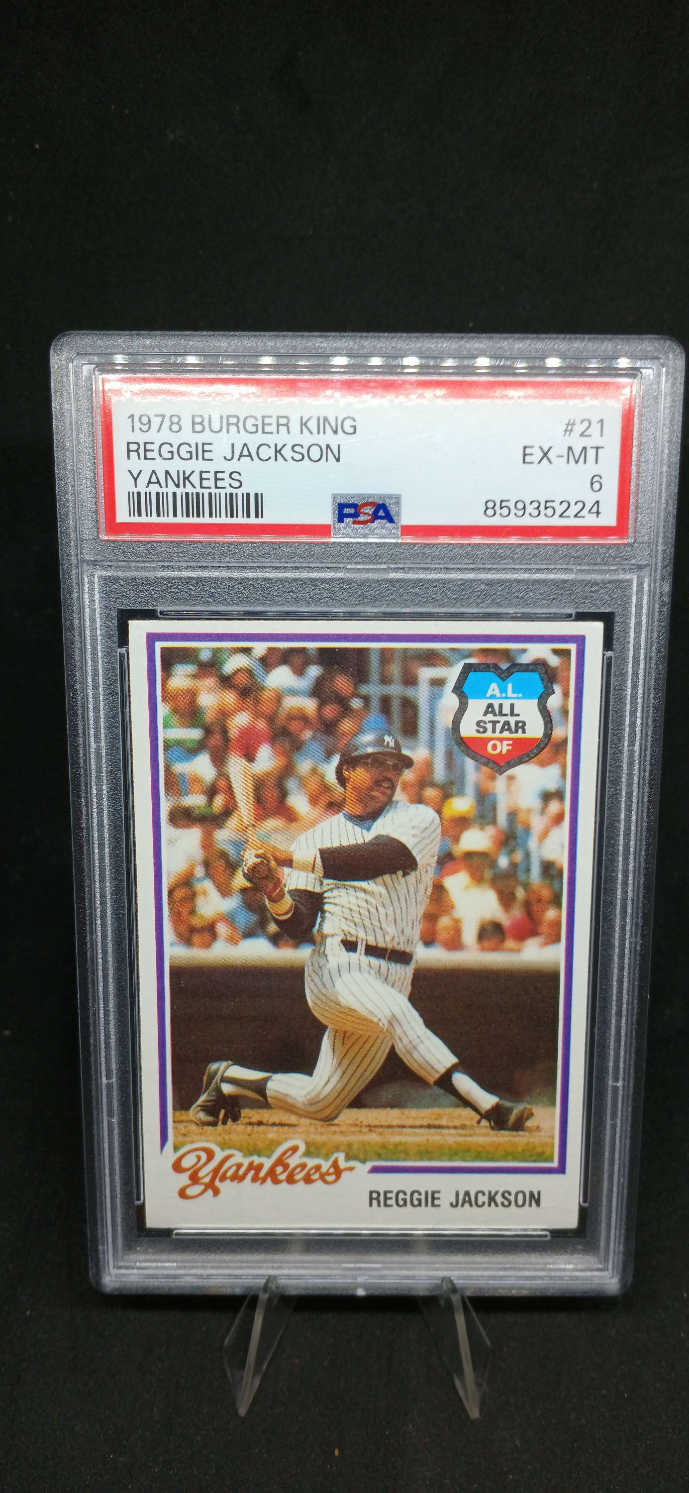 Reggie Jackson 1978 Burger King PSA 6