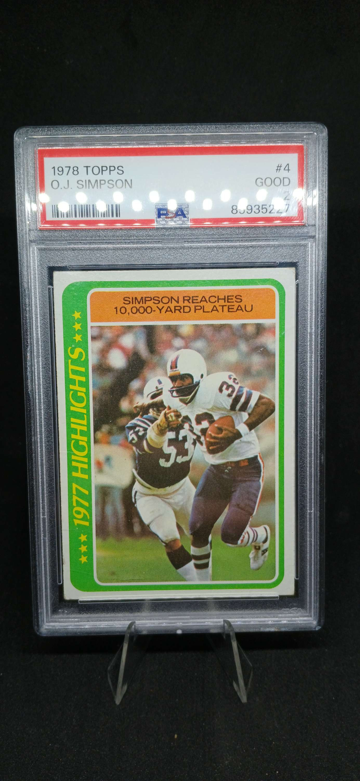 O.J. Simpson 1978 Topps PSA 2