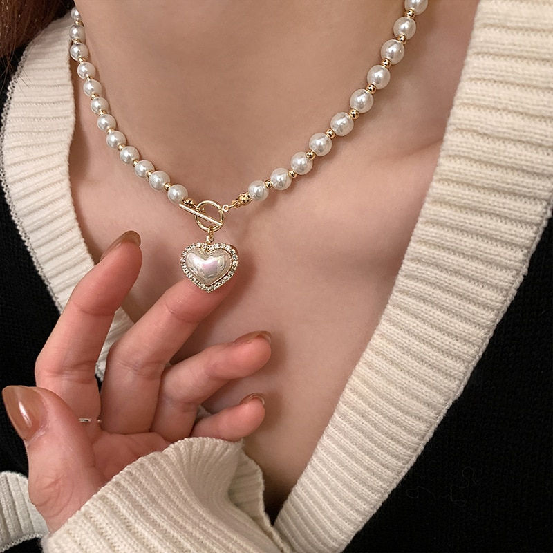 Pearl Heart Elegance Necklace