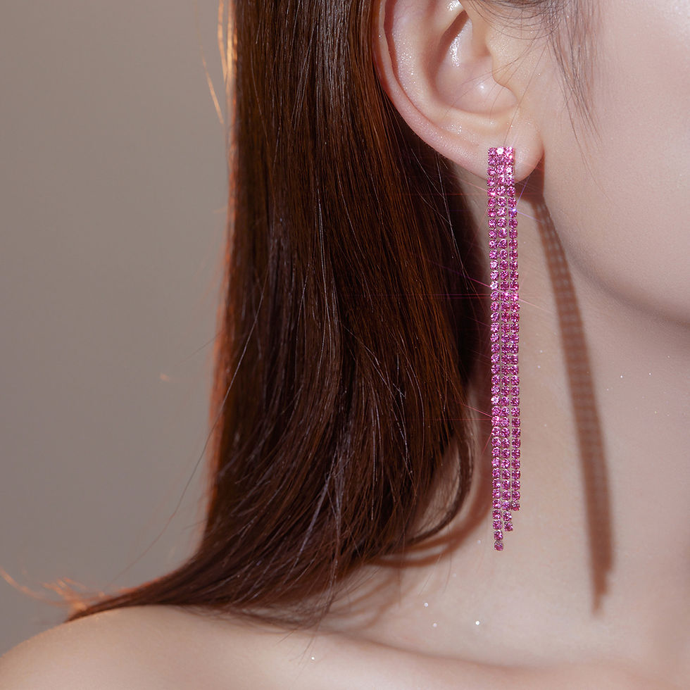Thumbnail: Crystal Cascade Drop Earrings