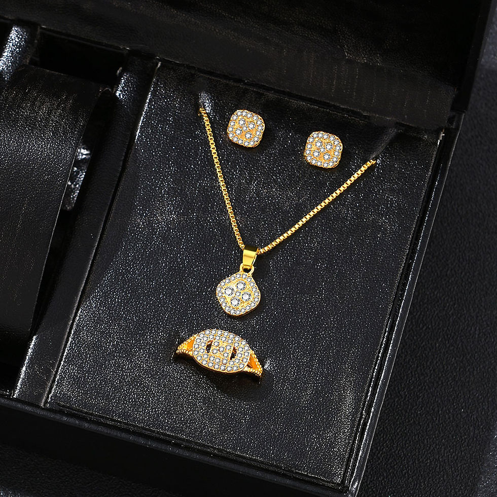 Thumbnail: Radiant Halo Jewellery Set