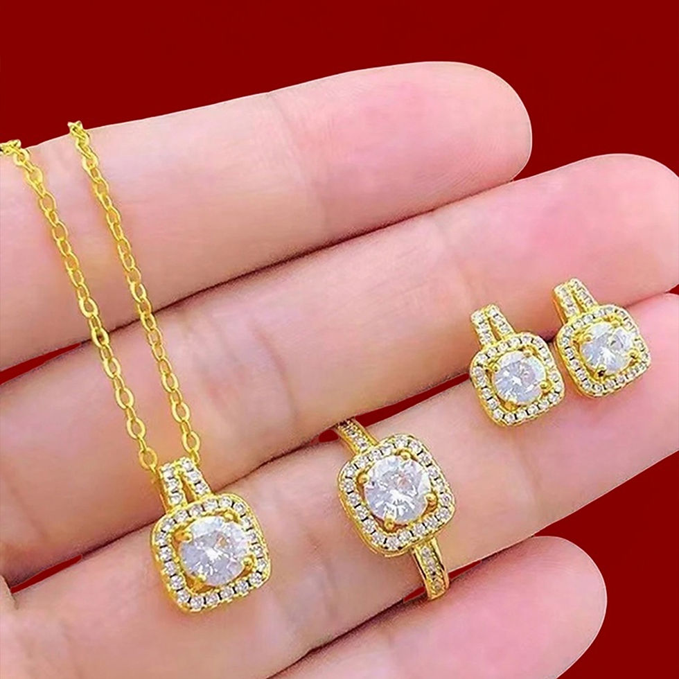 Thumbnail: Radiant Halo Jewellery Set