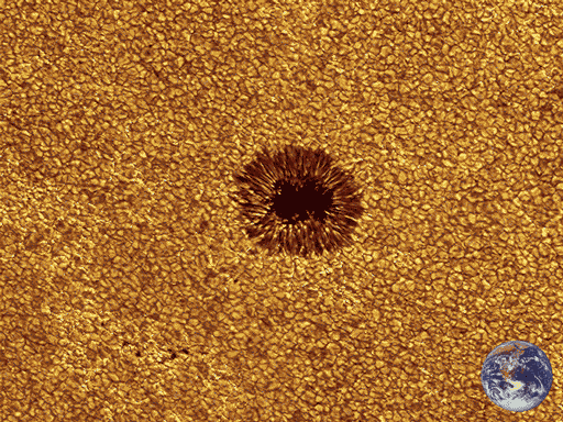 Métamorphose d'une tache solaire