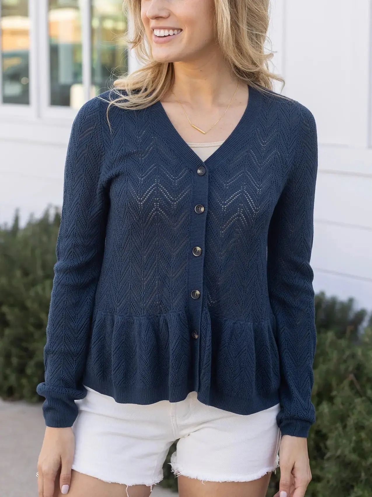 Peplum cardigan
