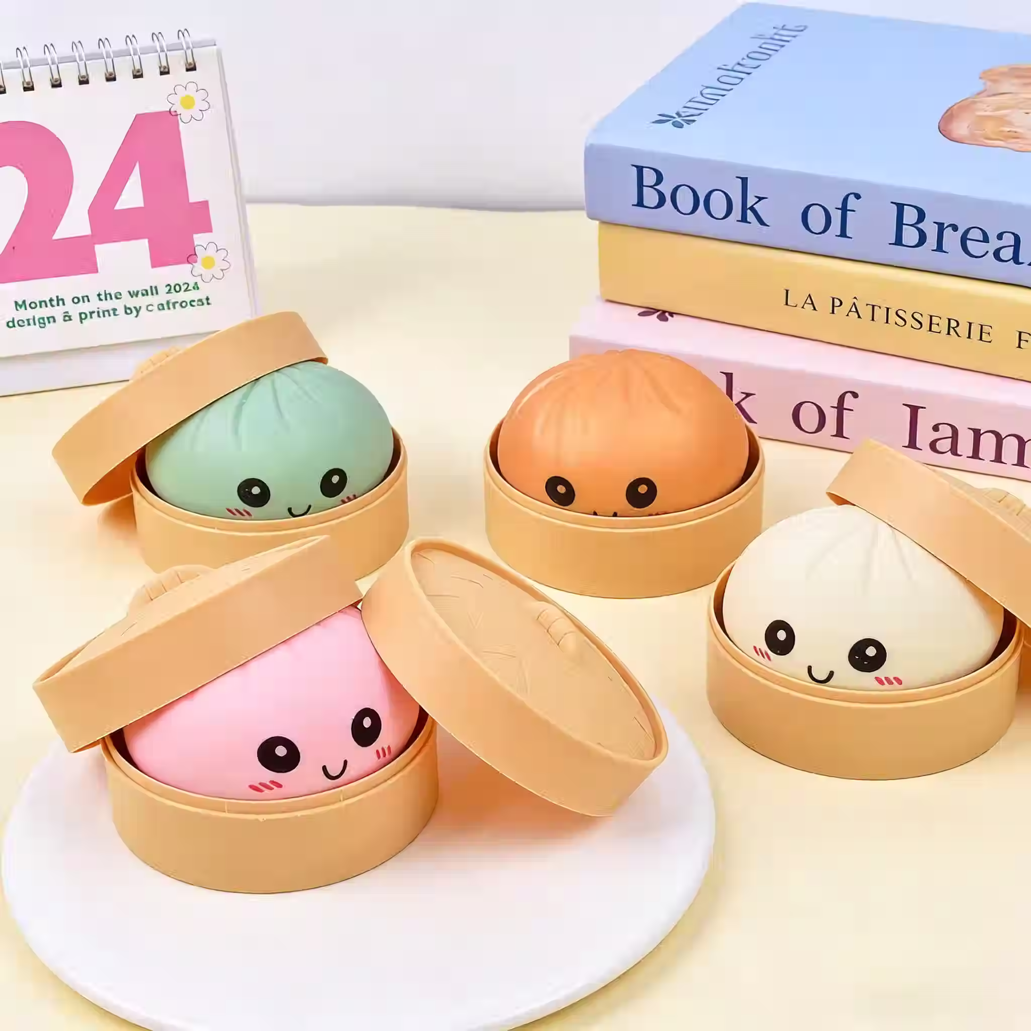 Squishy dumplings  with face sensory toy