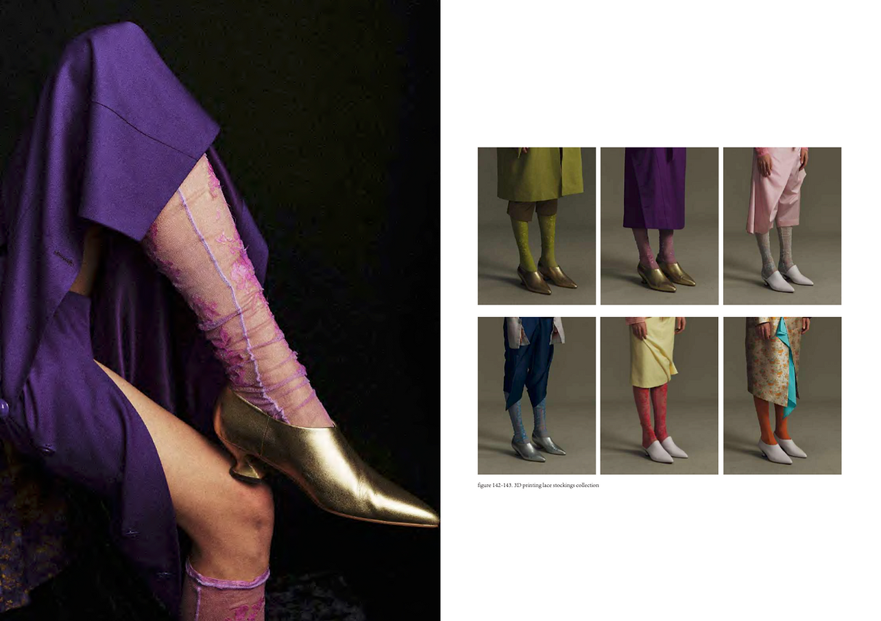 Printing lace stockings collection.