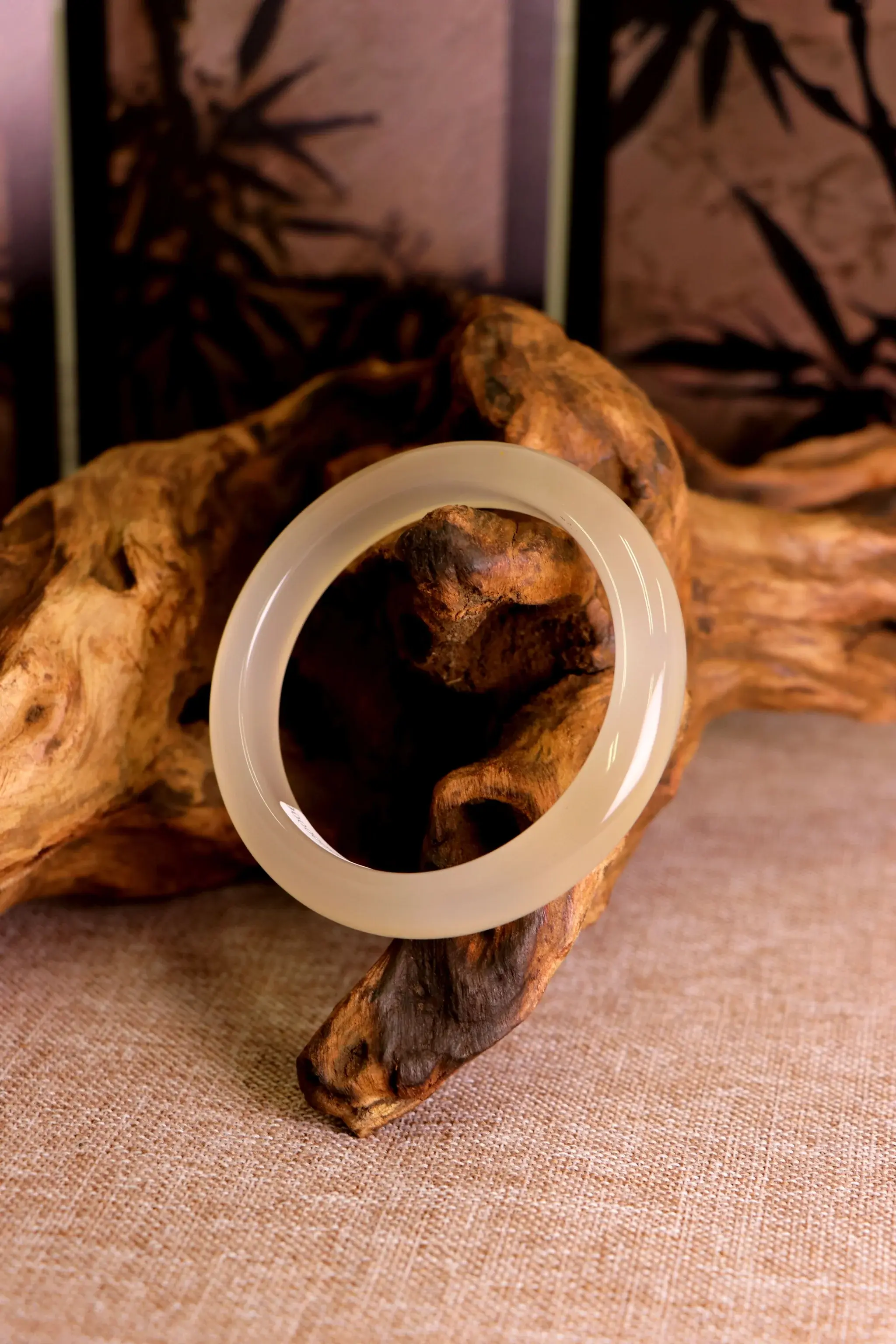 Milk Tea Agate Bangle 乳茶瑪瑙手鐲