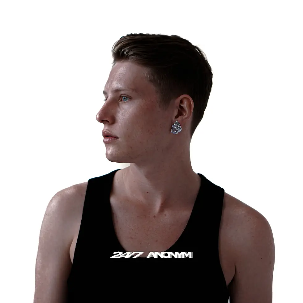 Thumbnail: WAFFLE CONE STUD EARRINGS