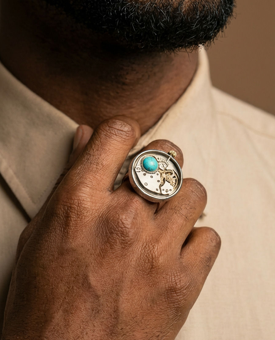 Thumbnail: Turquoise Watch Ring