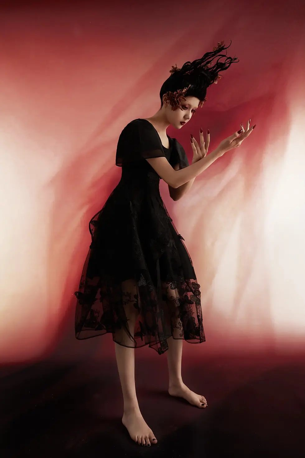 Thumbnail: Butterfly Dress - Black