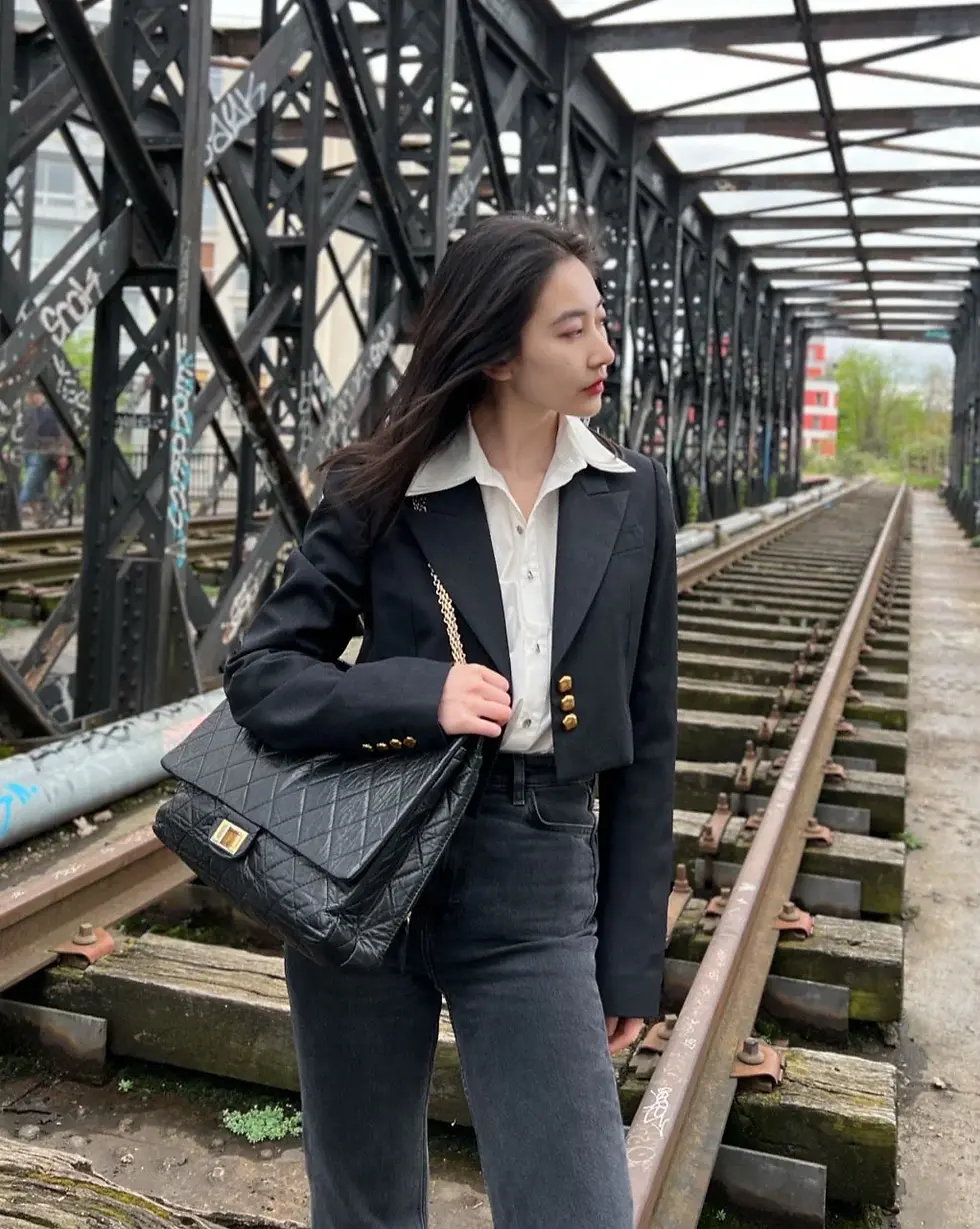 Thumbnail: 3-layer Oversize Shirt - Unisex White