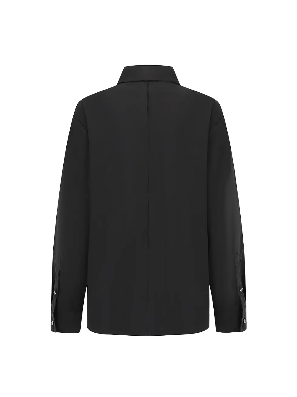 Thumbnail: 3-layer Oversize Shirt - Unisex Black