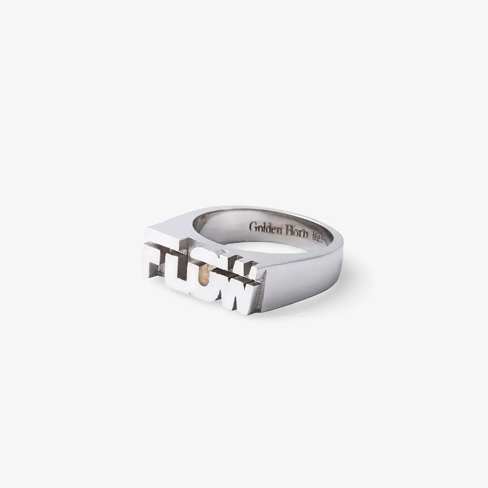 Thumbnail: Flow Motto Manifesto Silver Ring