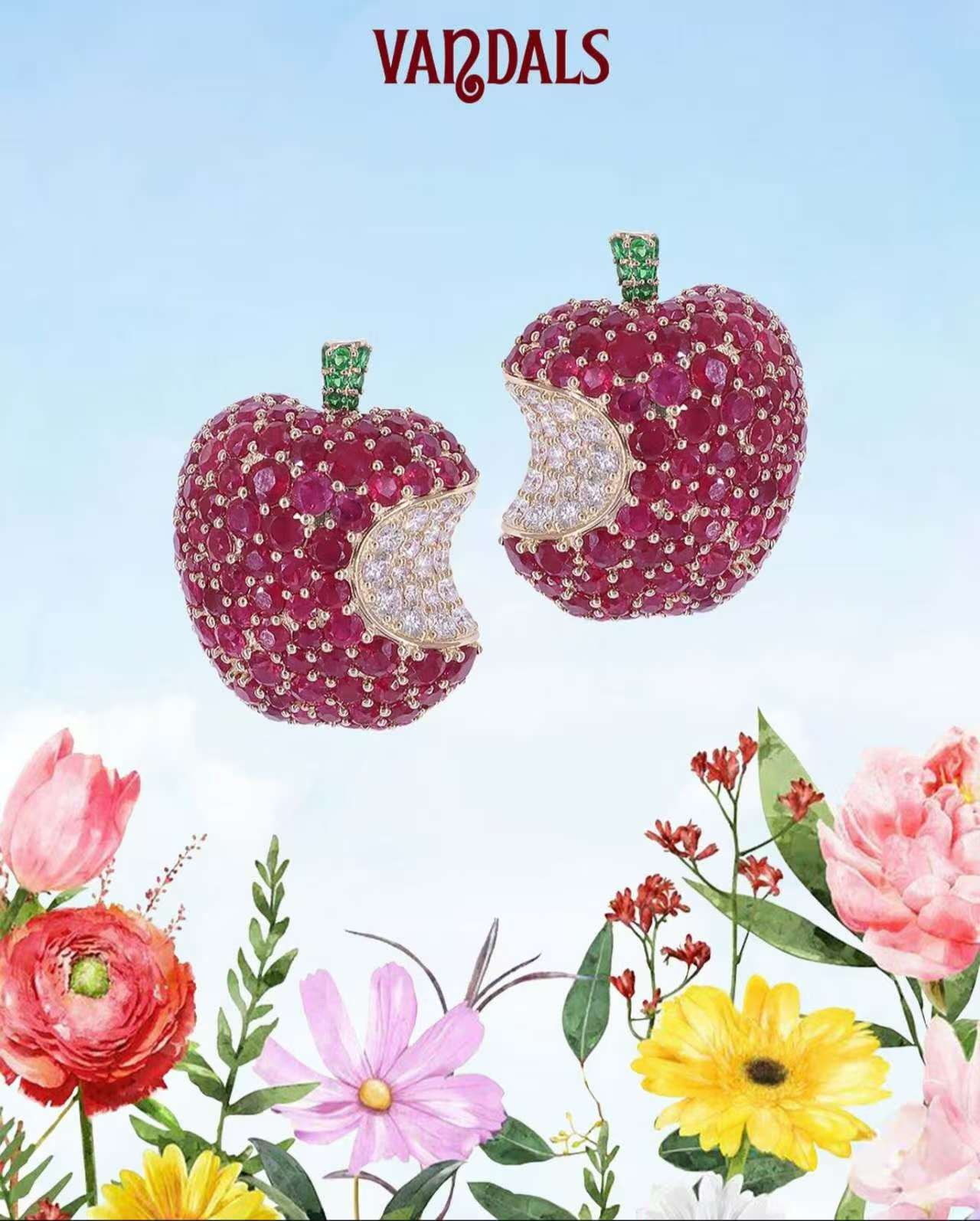 Apple Fruit Earrings