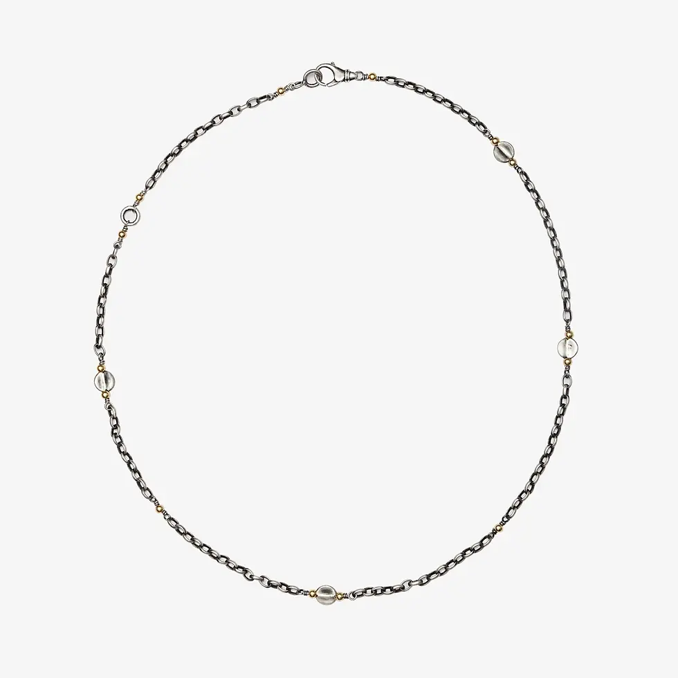 Thumbnail: Silver Full Moon Chain Necklace