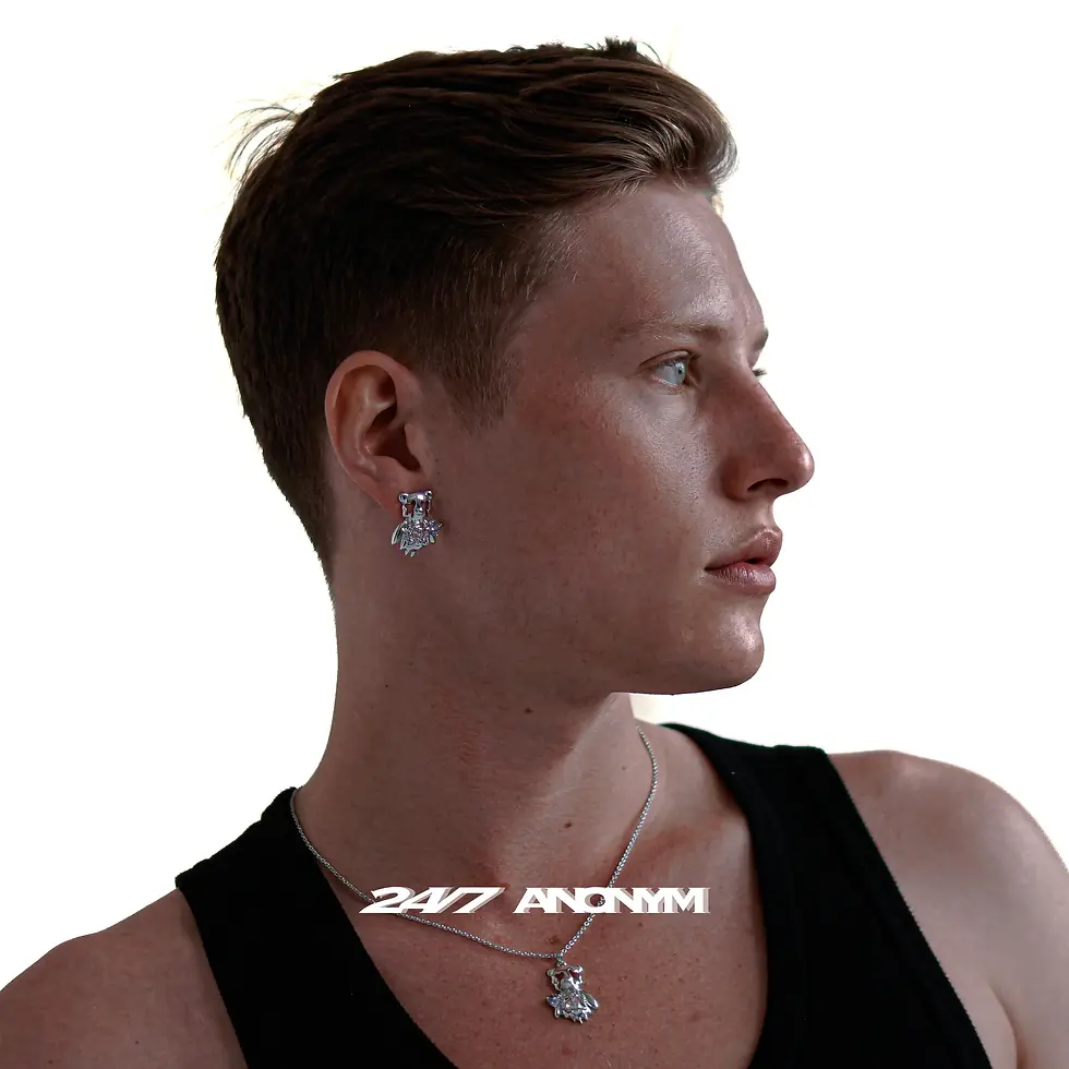 Thumbnail: CRYING TOY BEAR CHARM NECKLACE