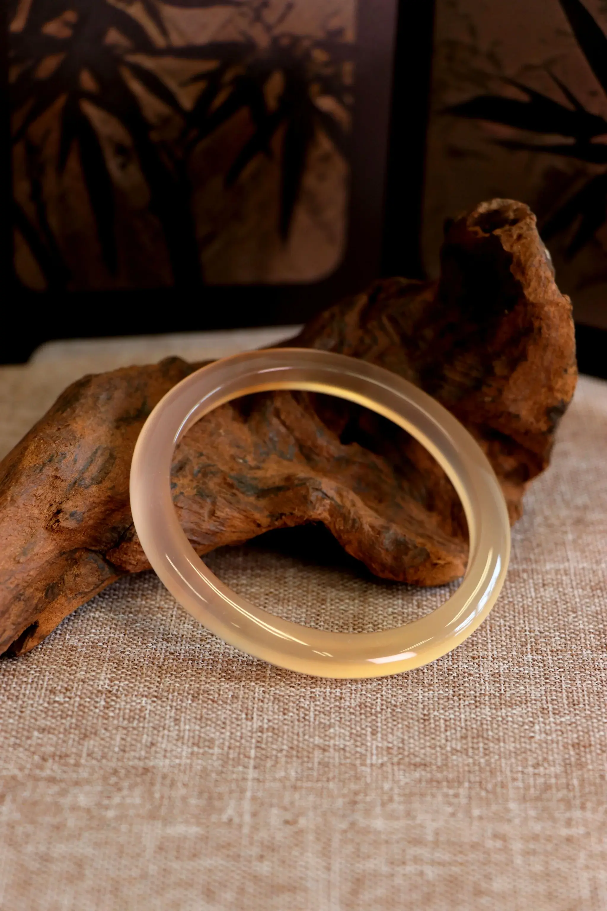 Apricot Tea Agate Bangle 杏茶瑪瑙手鐲