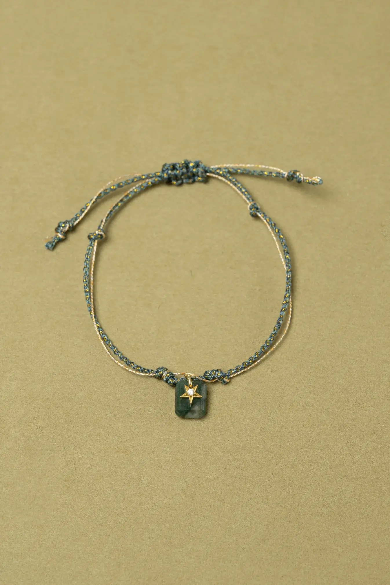 MOSS AGATE STAR BRACELET