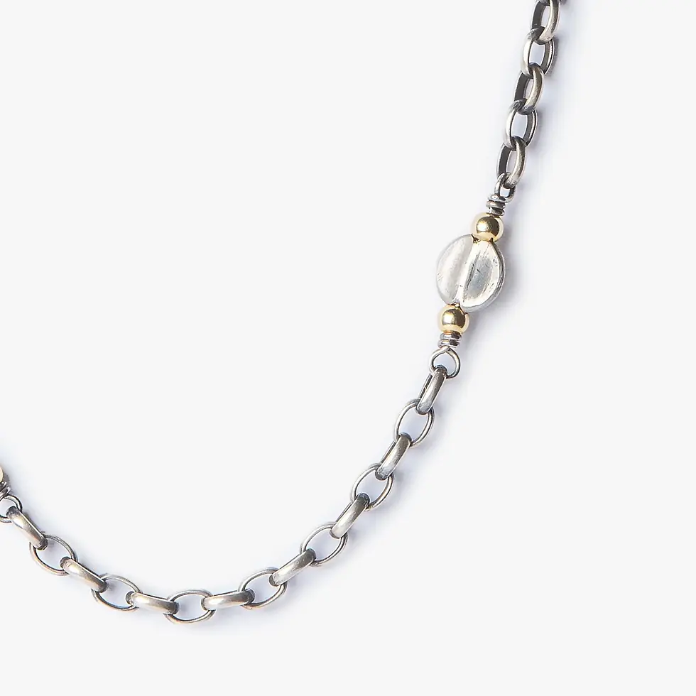 Thumbnail: Silver Full Moon Chain Necklace