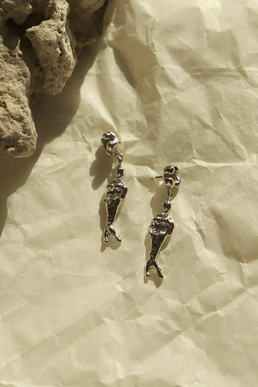 Thumbnail: MERMAID FLORAL STUD EARRINGS