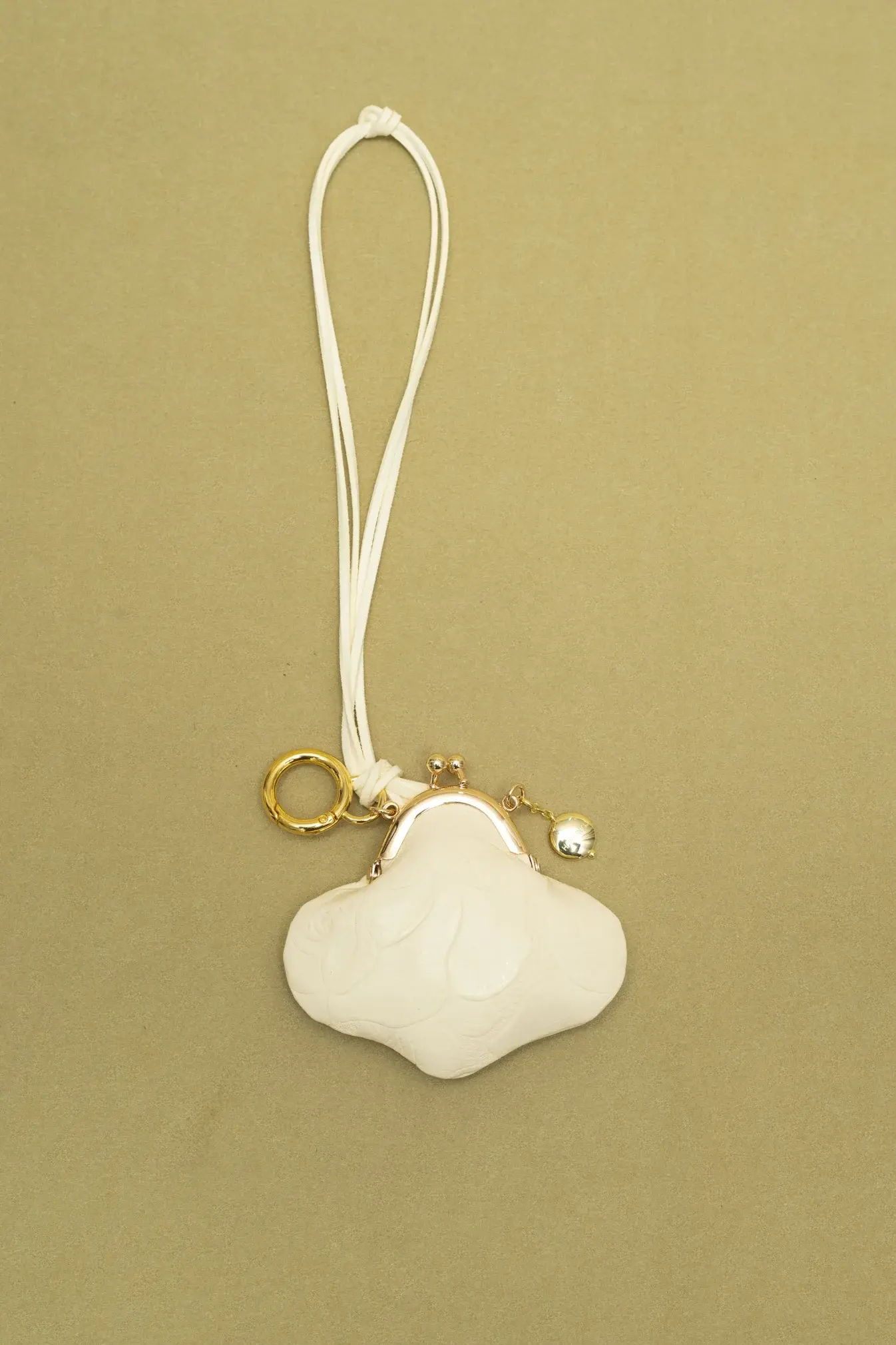 ITALIAN ROSE CLOUD EMBOSSED COIN PURSE / CHARM