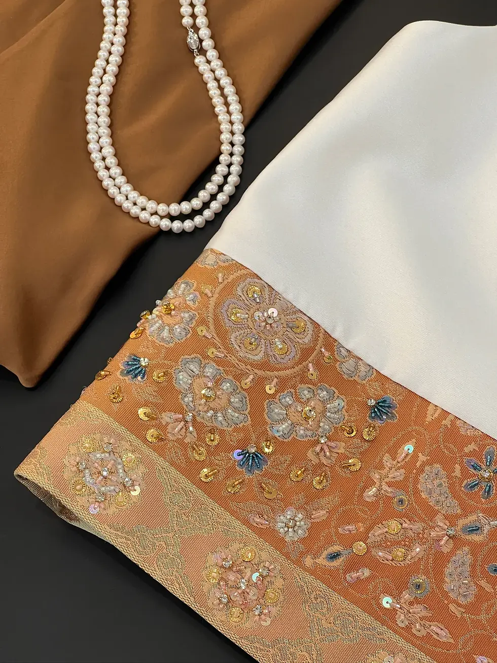 Thumbnail: "Huameng" Nishijin Brocade Panel Vest (Exclusive Piece) 華夢西陣織拼接馬甲（孤品）