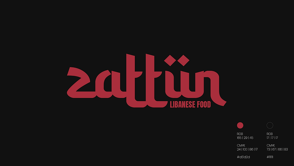 Construção logotipo Zattun - Tipografia e Cores - Vermelha