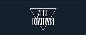 Logomarca vertical Zere Dívidas - monocromárica negativa