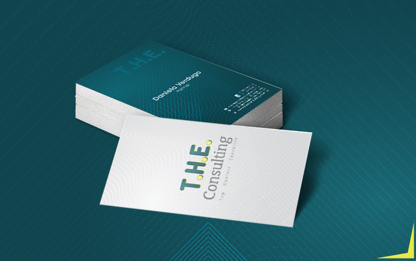 Design de cartões de visitas da The Consulting