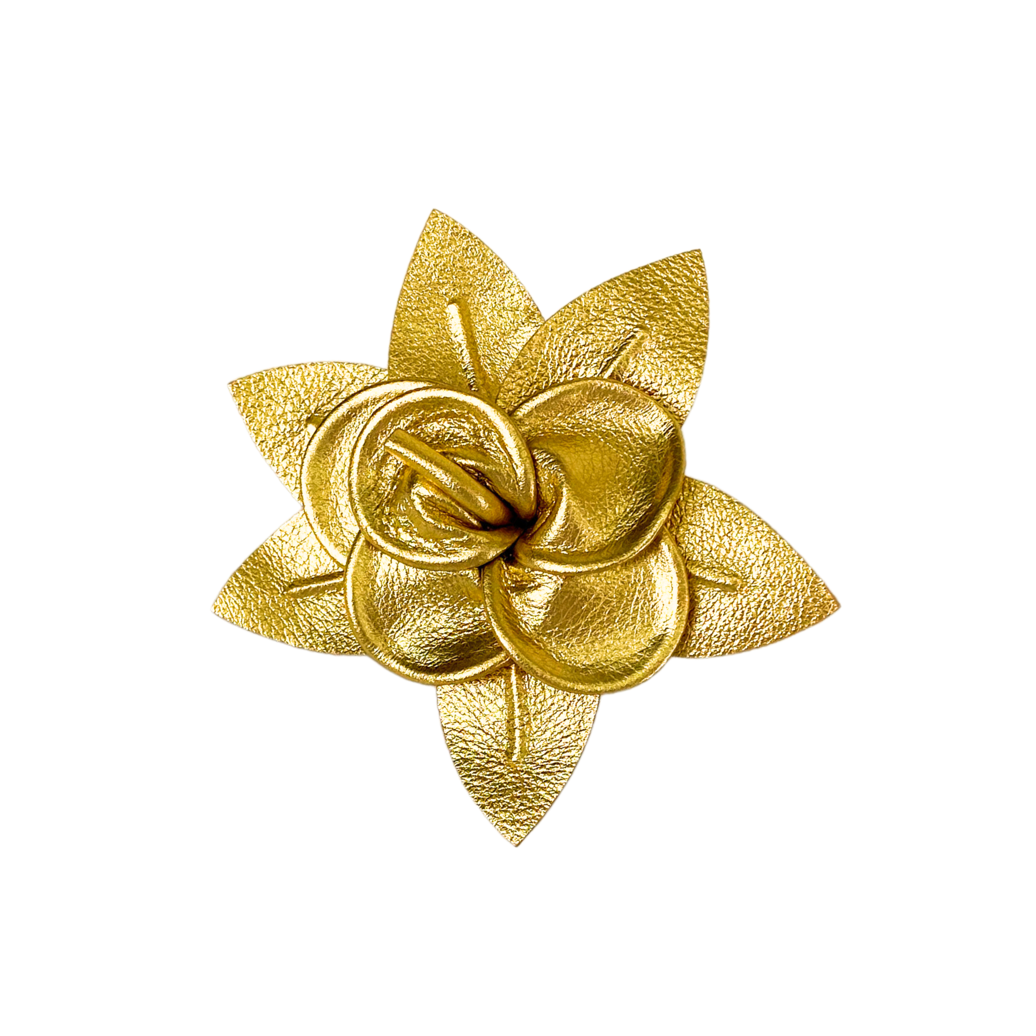 Fivela de Couro Dourado Orchid