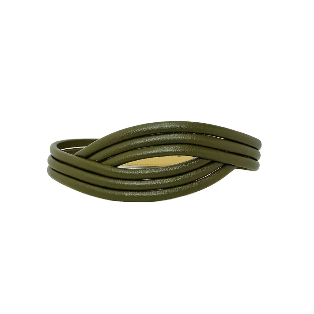 Cinto Marrié Couro Verde Oliva