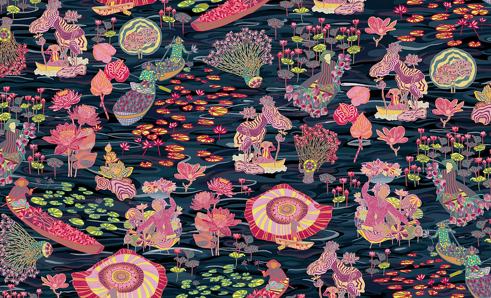 Thumbnail: Midnight Scallop Saree